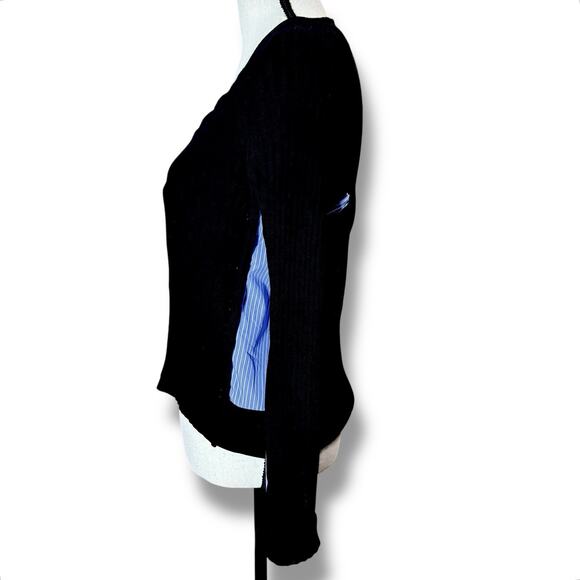 Veronica Beard Dalya Merino Wool Cardigan Sweater Black Size M Classic Luxury - Picture 6 of 11